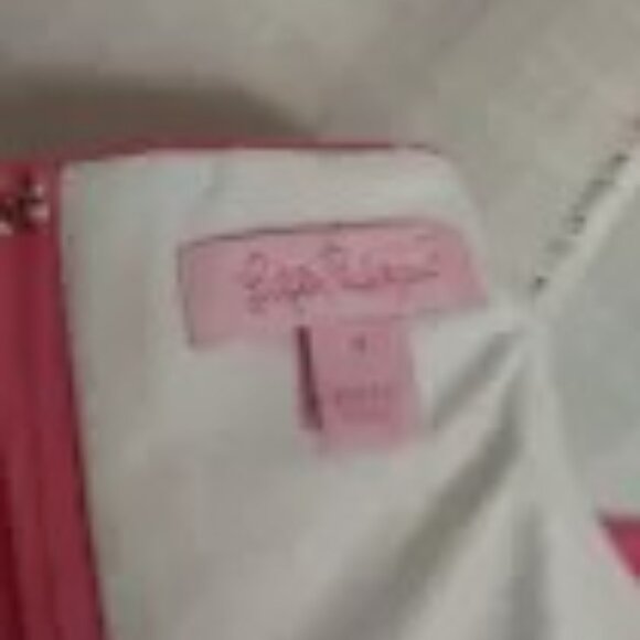 Lily Pulitzer Crystal Hotty Pink Strapless Mini Dress W/Empire Waist -Size: 0 - Picture 5 of 8